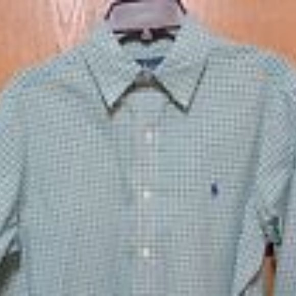 Polo (Ralph Lauren Shirt)-(Green/Blue-Plaid)-(Size M)-(Pre-owned)-$30.00 - Picture 3 of 4